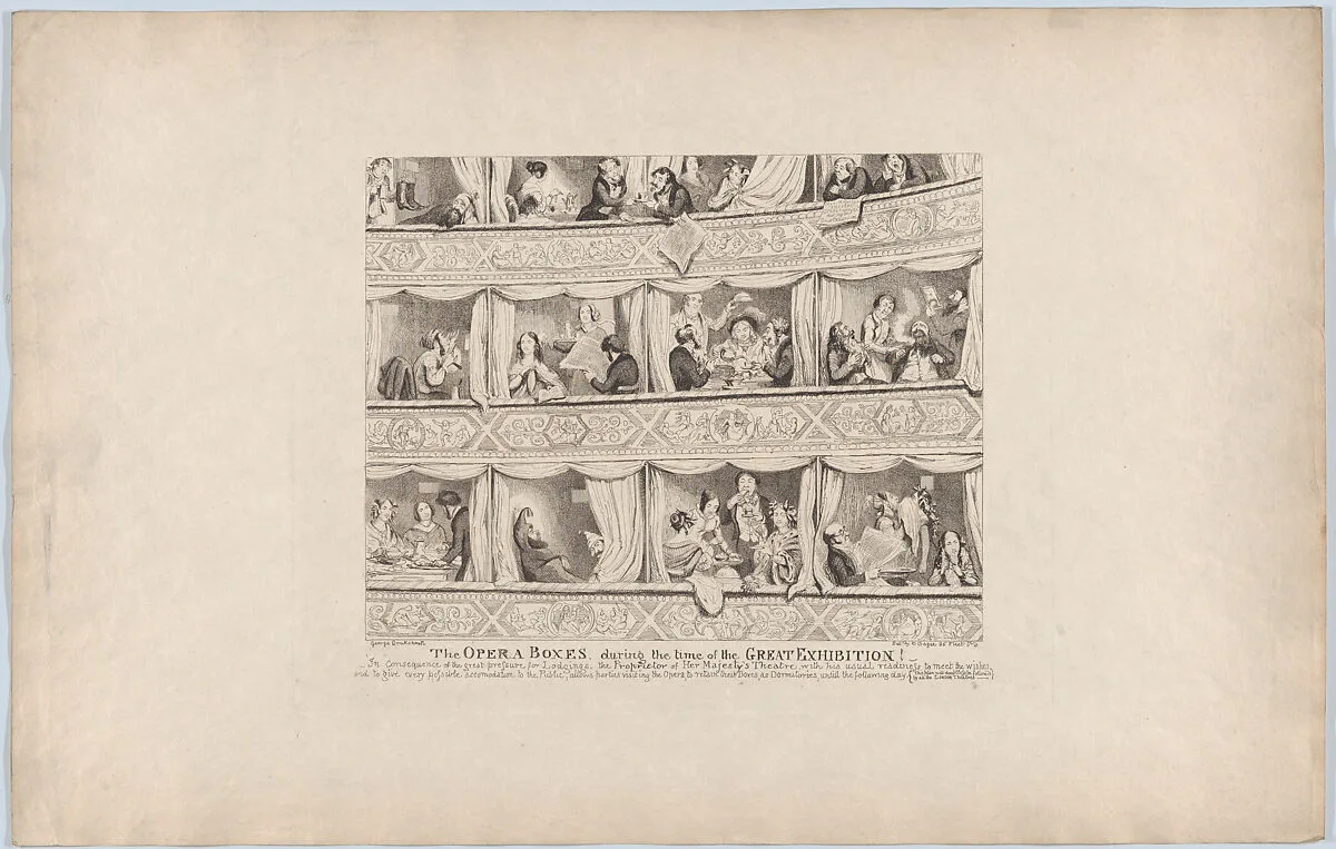 The Opera Boxes During the Time of the Great Exhibition? — David Bogue|George Cruikshank