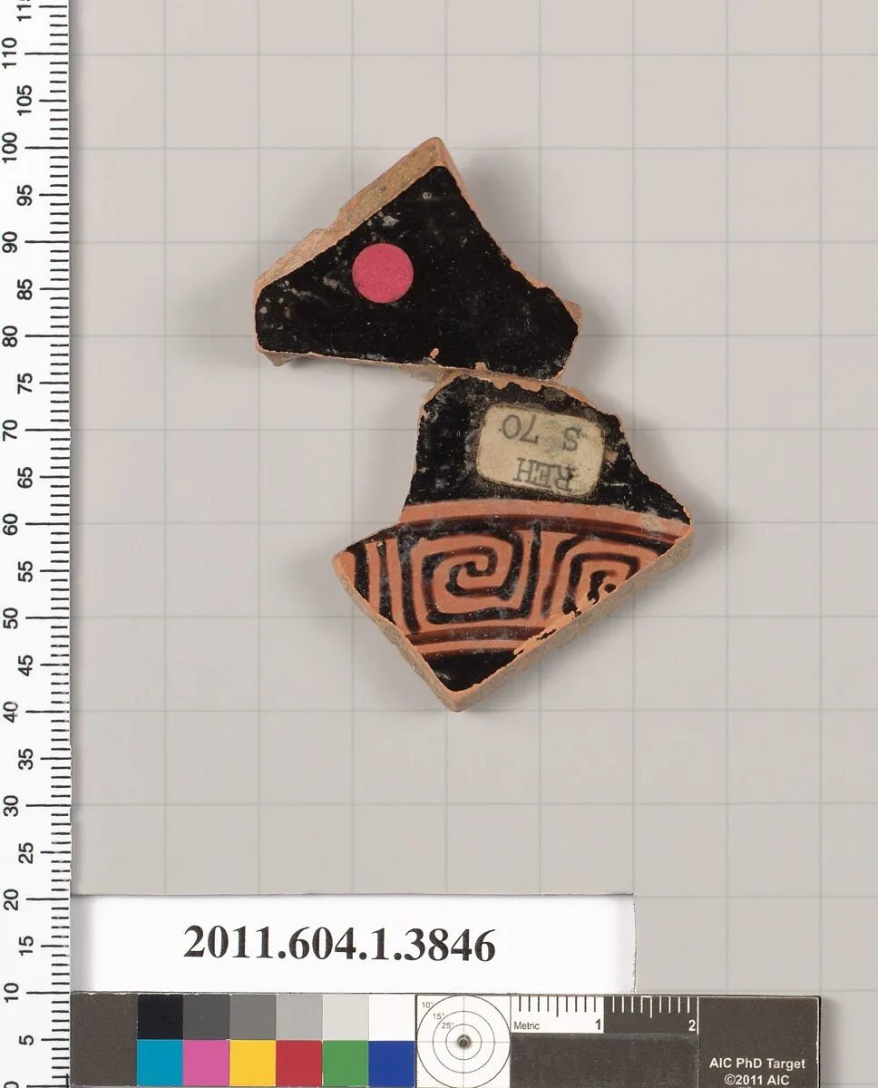 Terracotta fragment of a kylix (drinking cup) — Unknown