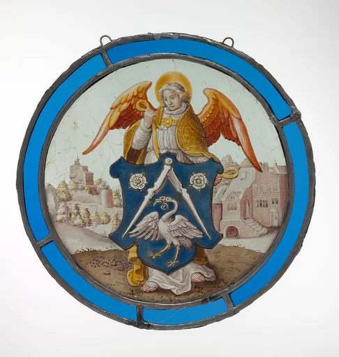 Angel Supporting a Heraldic Shield