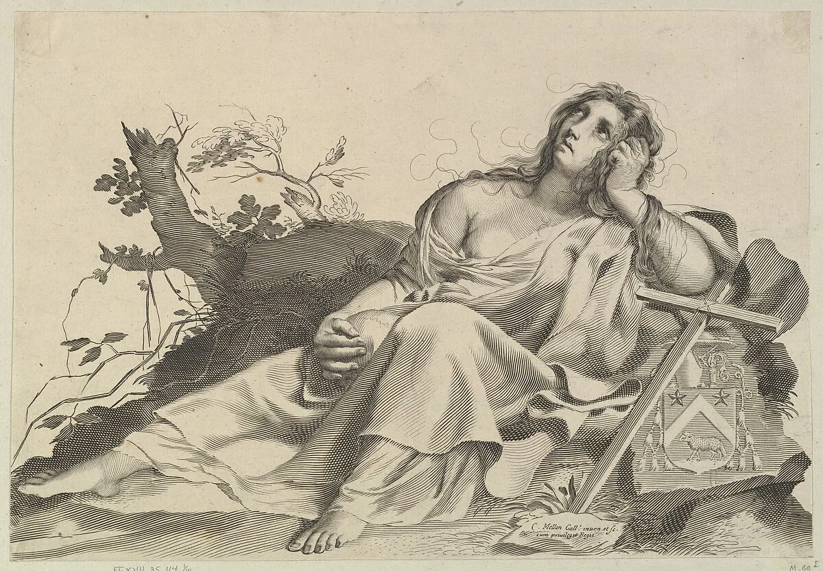 Mary Magdalen Meditating — Claude Mellan|Dominique Séguier