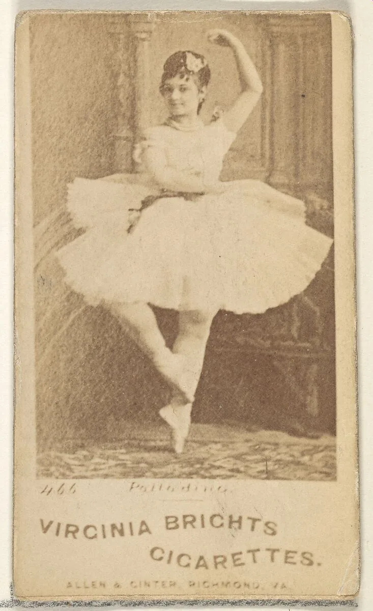 Card 466, Palladina, from the Actors and Actresses series (N45, Type 1) for Virginia Brights Cigarettes — Allen & Ginter