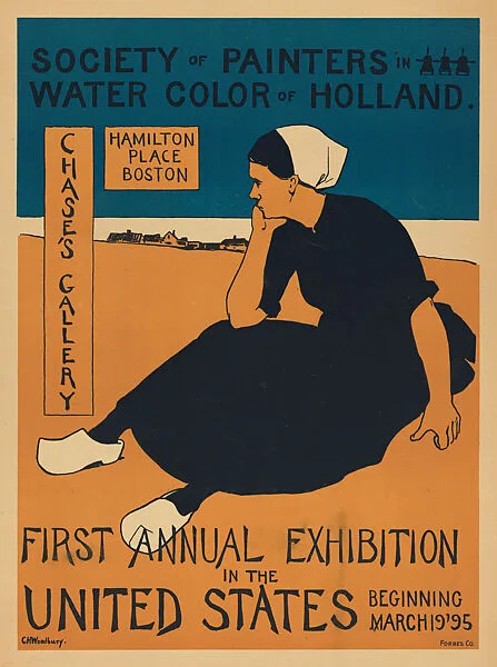 Society of Painters in Water Color of Holland, Chase's Gallery, Hamilton Place, Boston, First Annual Exhibition in the United States, beginning March 19, 1895 — Charles Herbert Woodbury|Chase's Gallery|Forbes Company