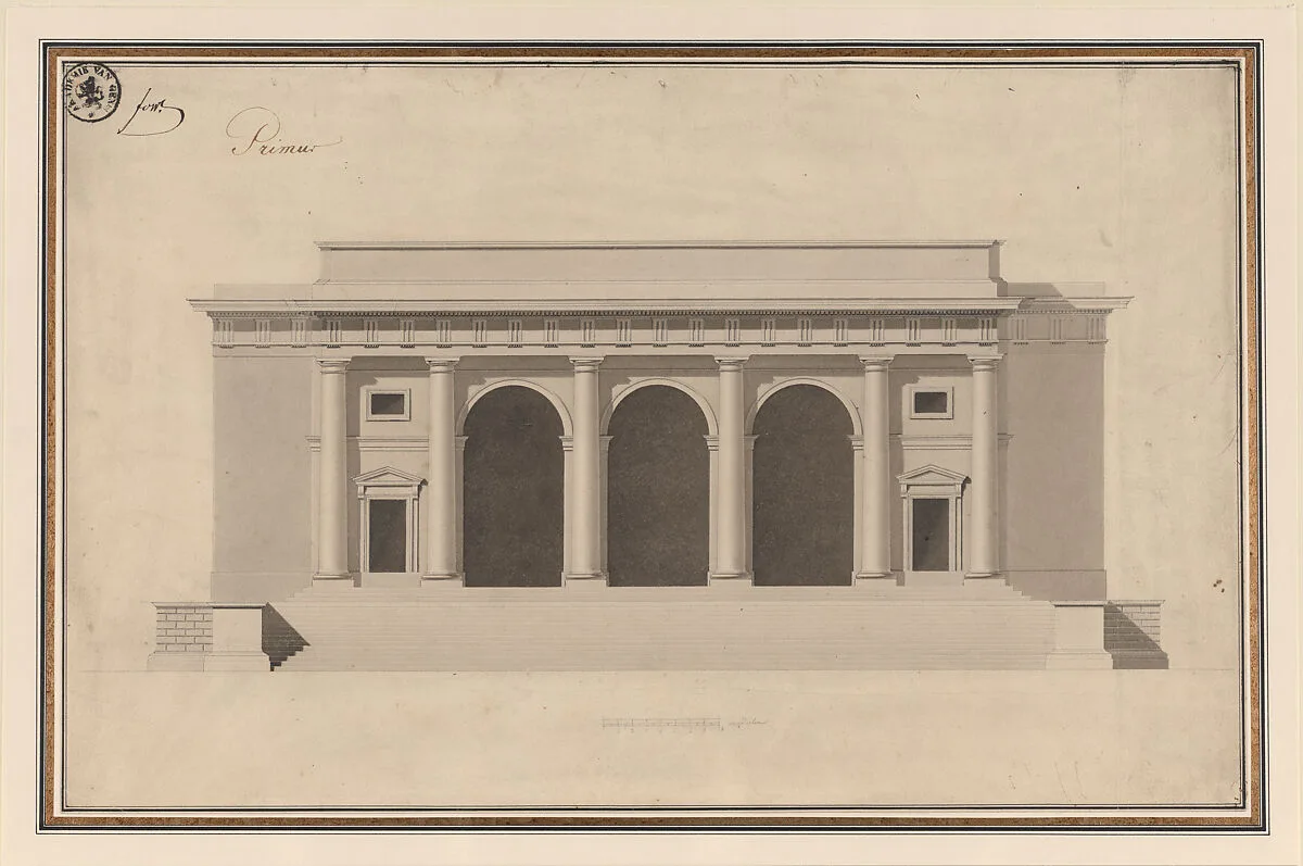 Design for a Façade — Anonymous, French, 18th century