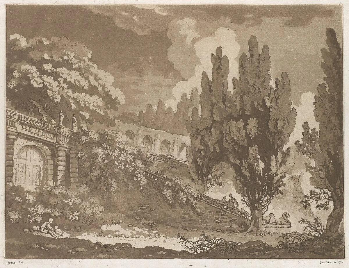 La Jeu de la Palette — Jean Claude Richard, Abbé de Saint-Non|Jean Honoré Fragonard