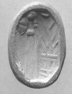 Stamp seal (octagonal pyramid) with cultic scene — Unknown