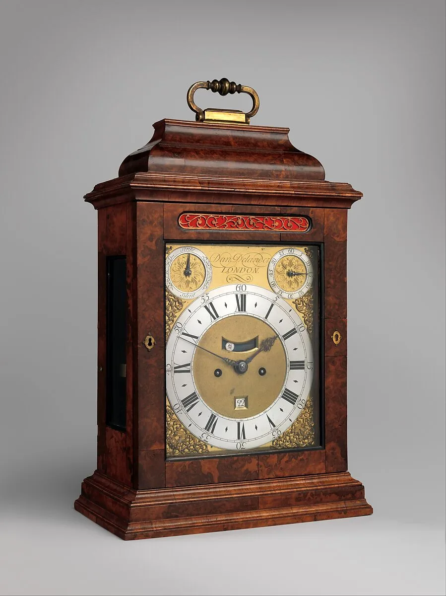 Table or bracket clock with calendar — Daniel Delander