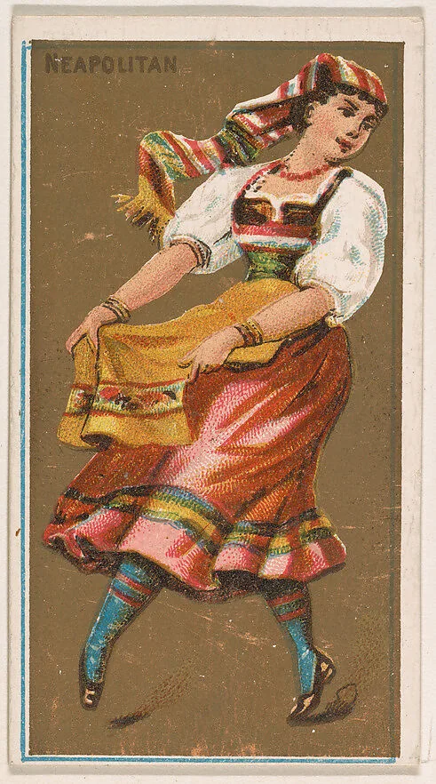 Neapolitan, from National Dances (N225, Type 1) issued by Kinney Bros. — Kinney Brothers Tobacco Company