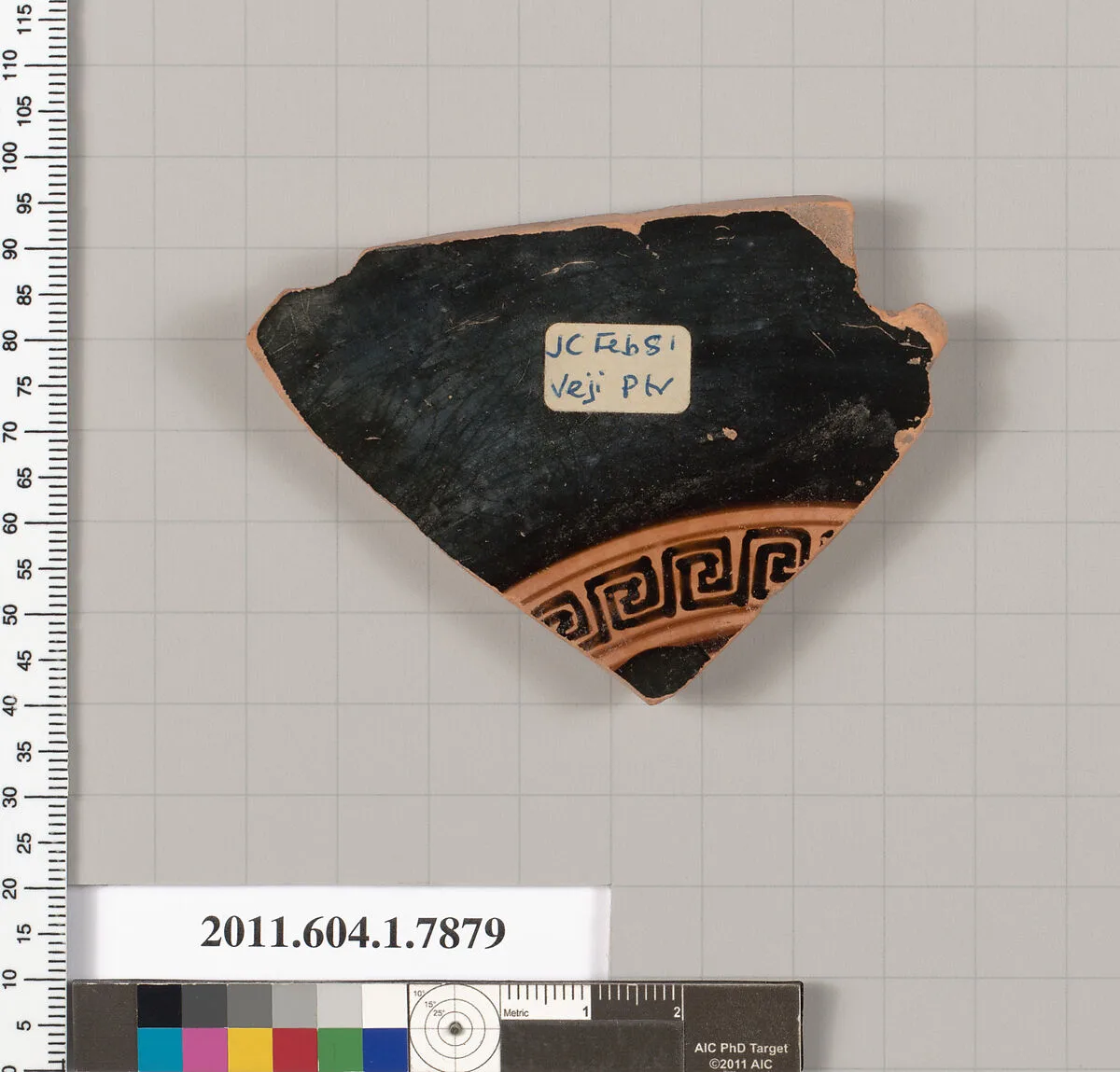 Terracotta fragment of a kylix (drinking cup) — Veii Painter