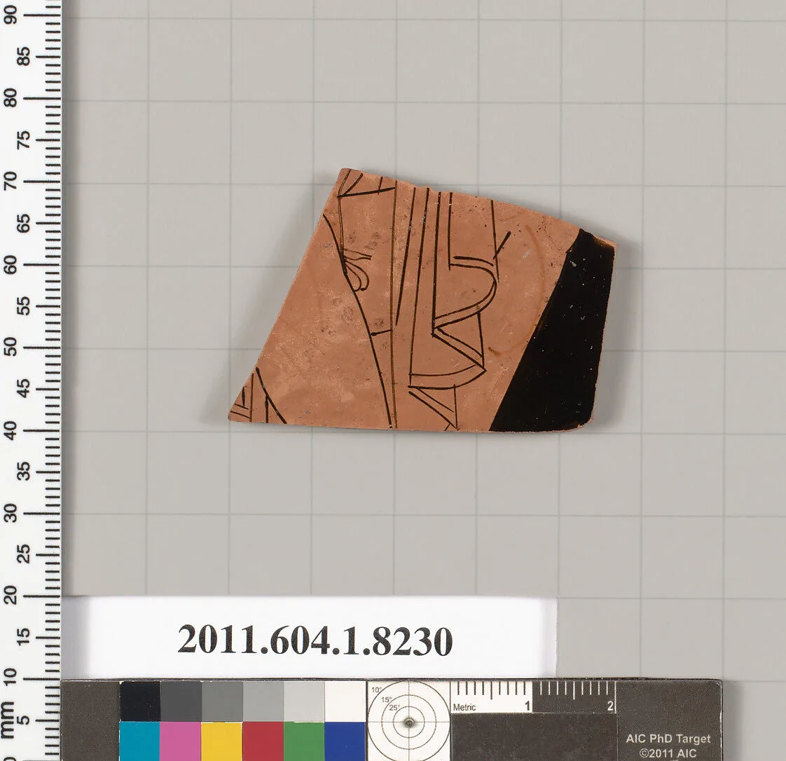 Terracotta fragment of a kylix (drinking cup) — Unknown