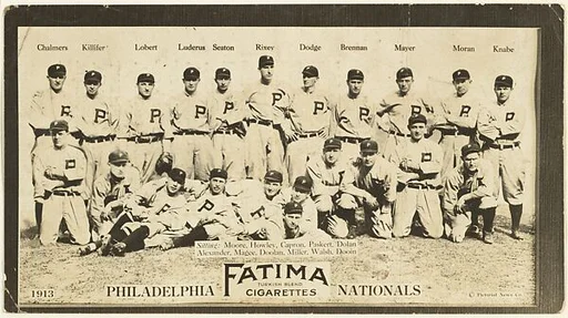 Philadelphia Phillies, National League, from the "Baseball Team" series (T200), issued by Liggett & Myers Tobacco Company to promote Fatima Turkish Blend Cigarettes