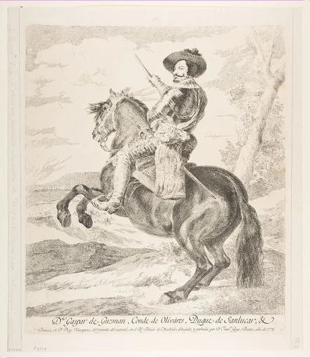 Gaspar de Guzmán, Count Duke of Olivares on horseback, after Velázquez