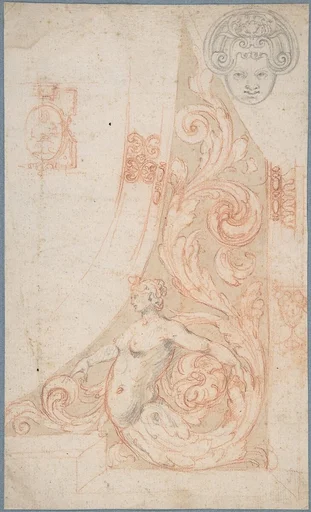 Frame Design with Antique Design, and other sketches