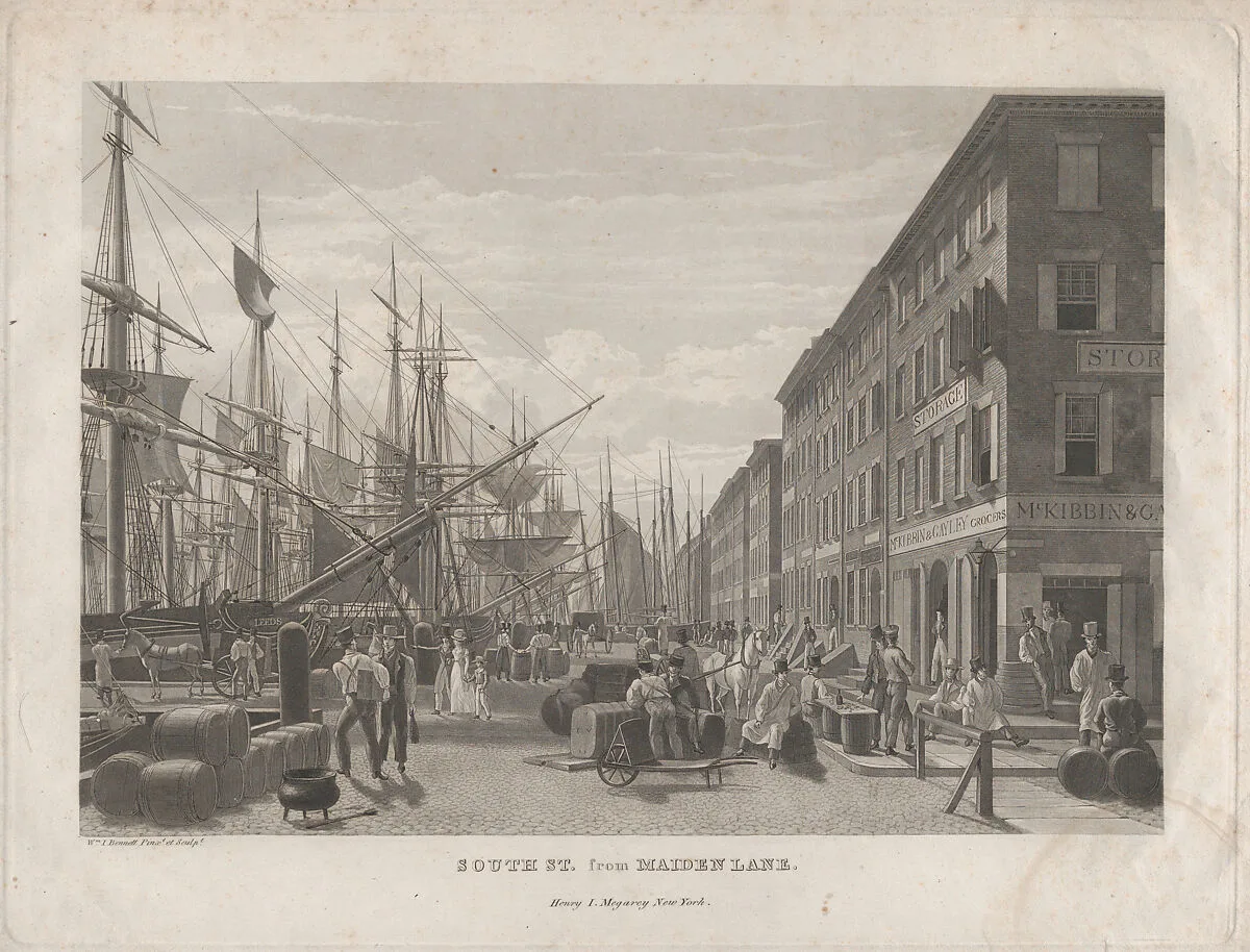 South St. from Maiden Lane — William James Bennett|Henry J. Megarey