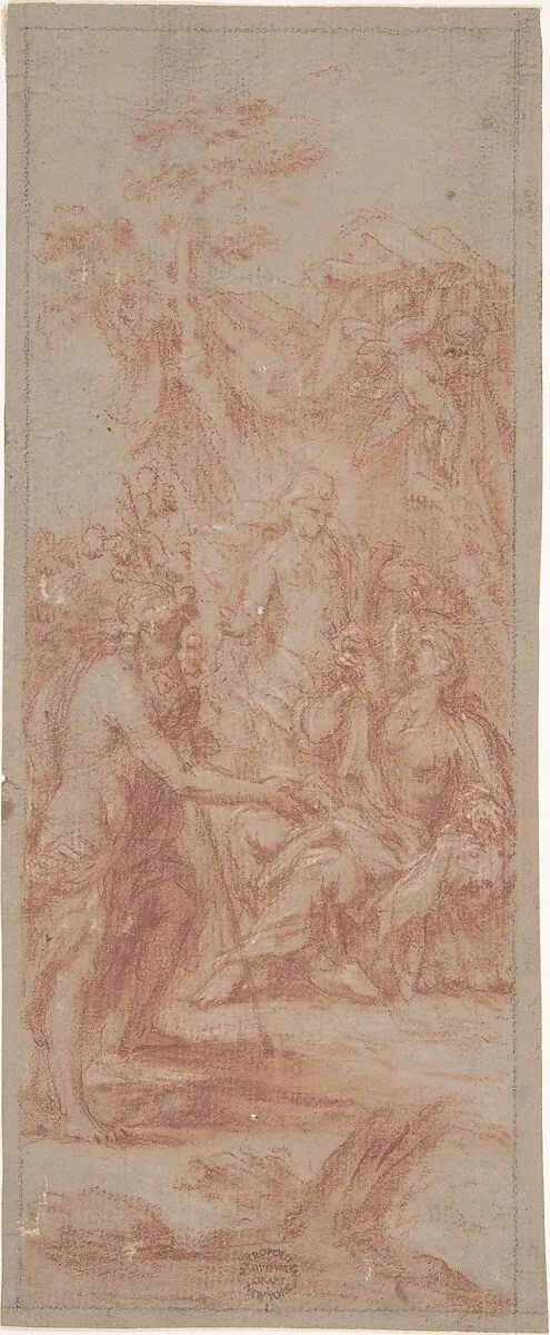 Bacchus and Ariadne — Anonymous, Italian, Roman-Bolognese, 17th century