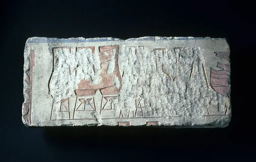 Relief with jars on stands
