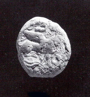 Sealing with stamp seal impression: sphinx