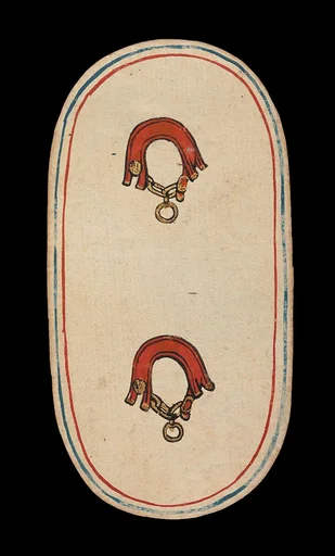 2 of Collars, from The Cloisters Playing Cards