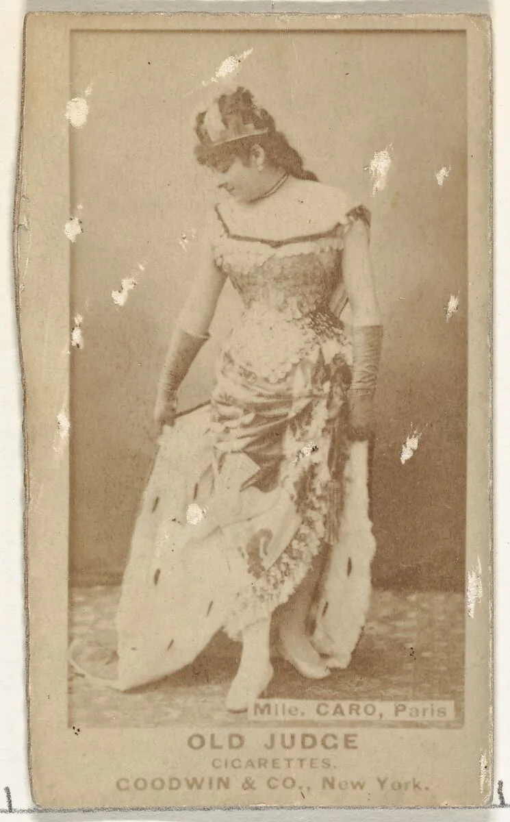Mlle. Caro, Paris, from the Actors and Actresses series (N171) for Old Judge Cigarettes — Goodwin & Company