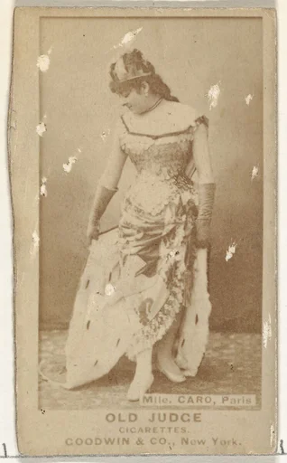 Mlle. Caro, Paris, from the Actors and Actresses series (N171) for Old Judge Cigarettes