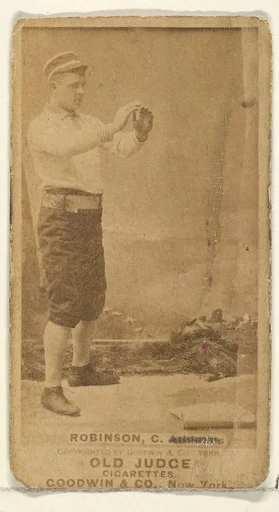 Robinson, Catcher, Philadelphia Athletics, from the Old Judge series (N172) for Old Judge Cigarettes