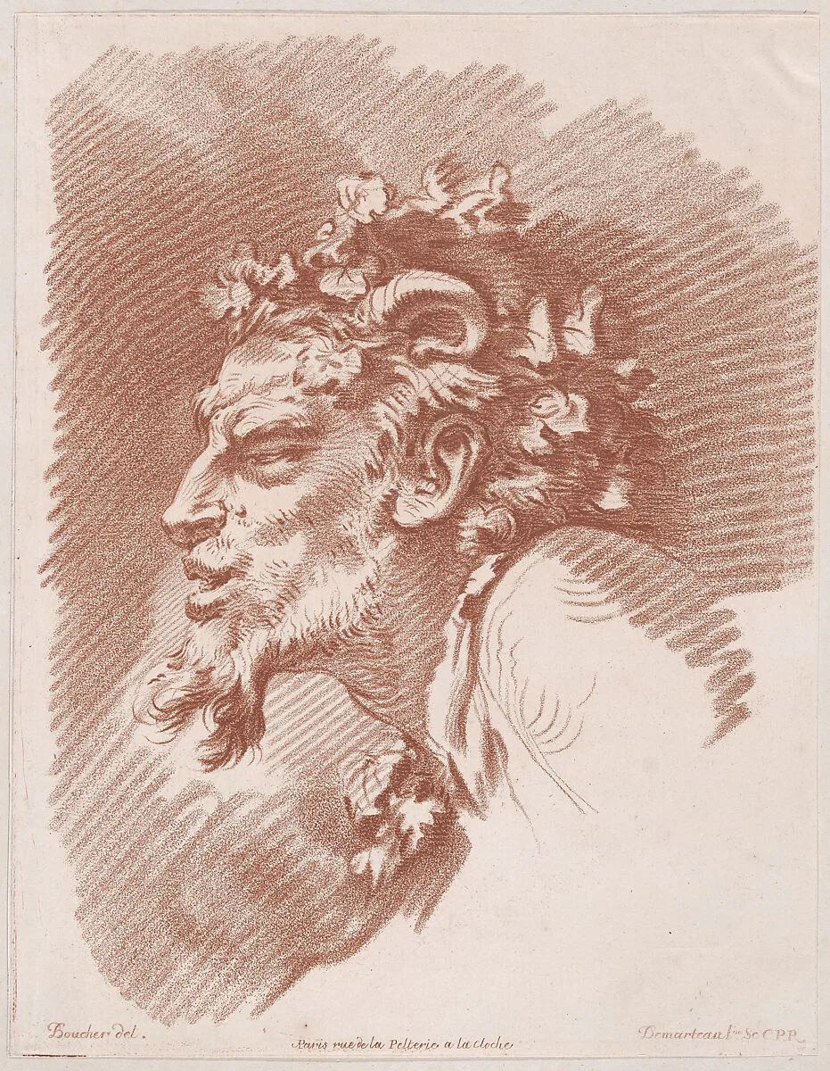 Tête de faune — François Boucher|Gilles Demarteau