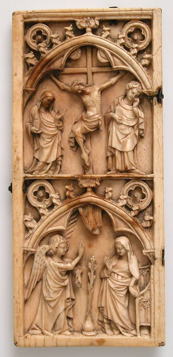 Leaf from a Diptych with the Crucifixion and Annunciation — Unknown
