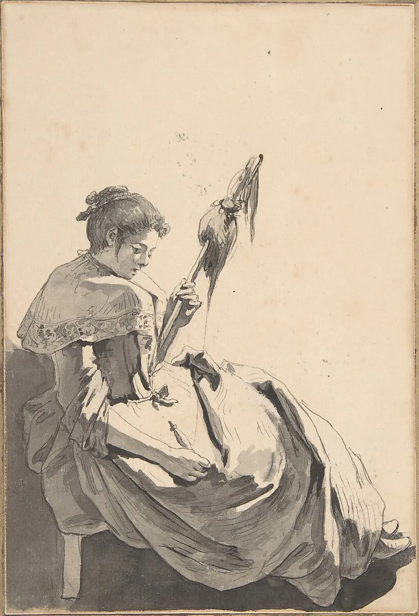 Bolognese Peasant Girl with a Distaff — Jean-Baptiste Greuze