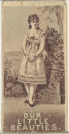 From the Actresses series (N57) promoting Our Little Beauties Cigarettes for Allen & Ginter brand tobacco products