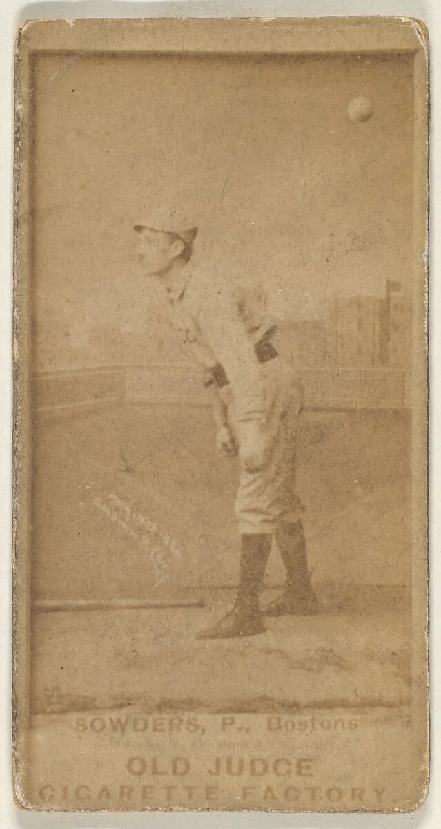 Sowders, Pitcher, Boston, from the Old Judge series (N172) for Old Judge Cigarettes — Goodwin & Company