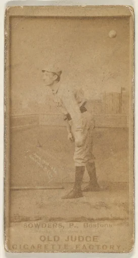 Sowders, Pitcher, Boston, from the Old Judge series (N172) for Old Judge Cigarettes