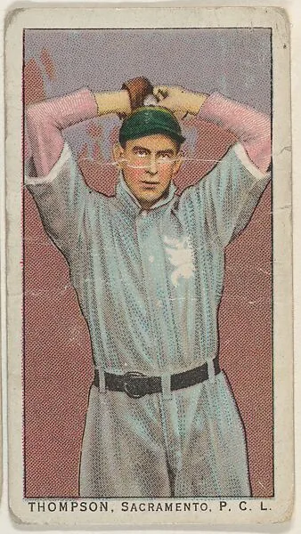 Thompson, Sacramento, Pacific Coast League, from the "Obak Baseball Players" set (T212), issued by the American Tobacco Company to promote Obak Mouthpiece Cigarettes — American Tobacco Company