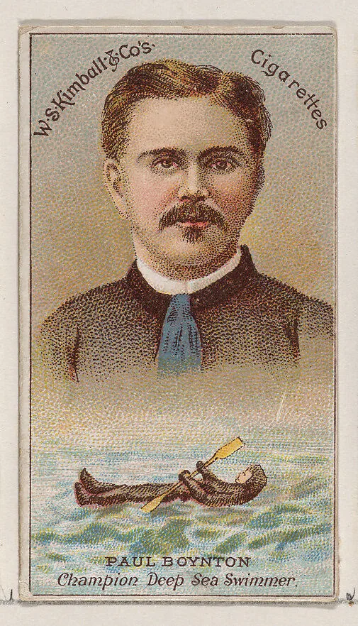 Paul Boynton, Champion Deep Sea Swimmer, from the Champions of Games and Sports series (N184, Type 1) issued by W.S. Kimball & Co. — W.S. Kimball & Co.