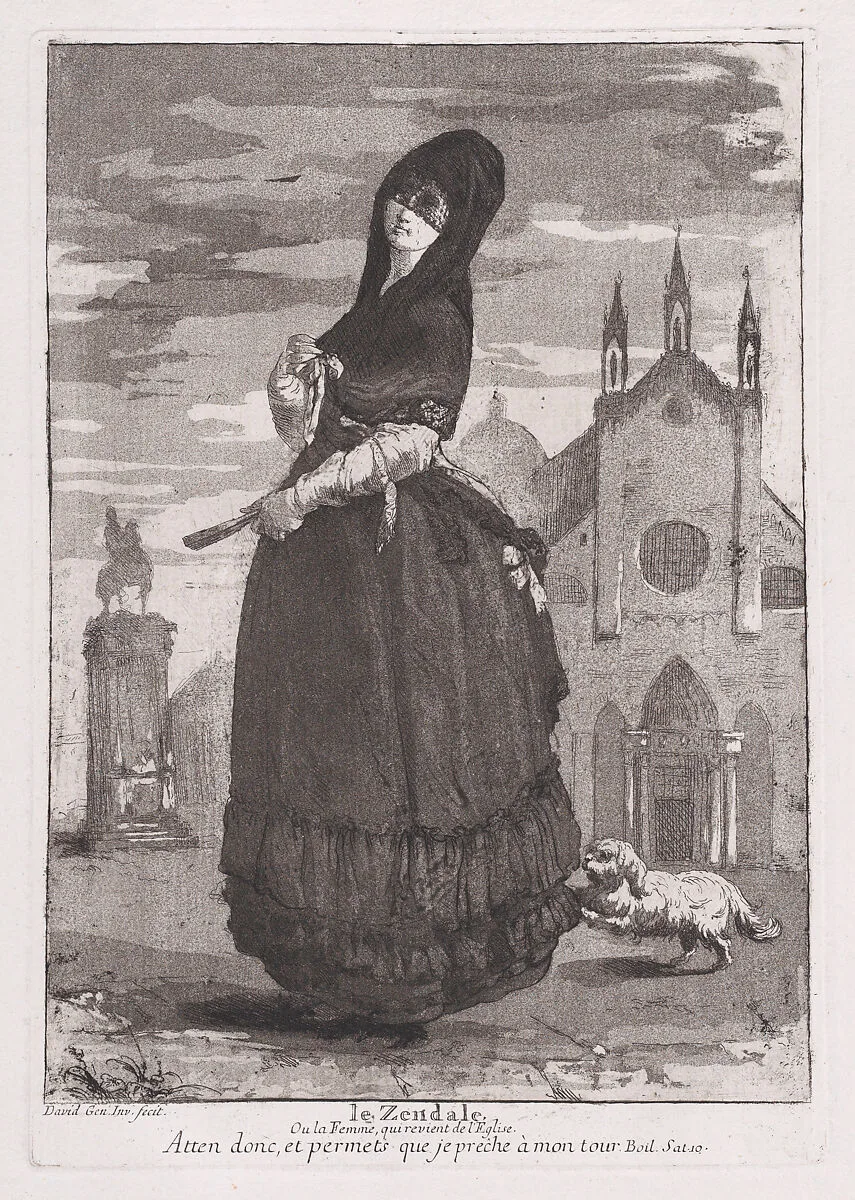 The Zendale, or the woman returning from church, from "Divers Portraits" — Giovanni David