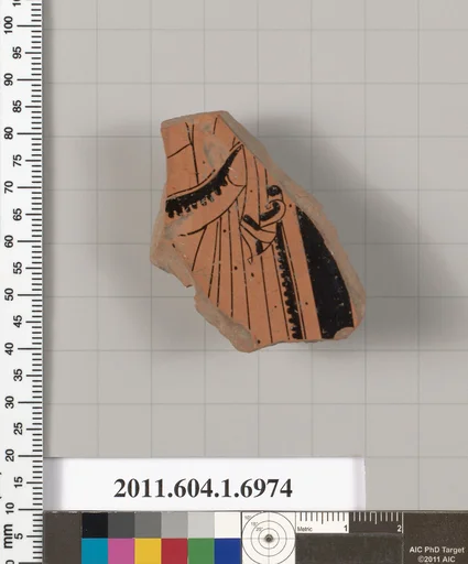 Terracotta fragment of a kylix (drinking cup)