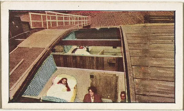 Card No. 236, Floating Villages for Refugees on the Seine, from the World War I Scenes series (T121) issued by Sweet Caporal Cigarettes — Underwood & Underwood|American Tobacco Company