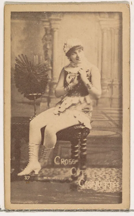 Card Number 37, from the Actors and Actresses series (N145-1) issued by Duke Sons & Co. to promote Cross Cut Cigarettes — W. Duke, Sons & Co.