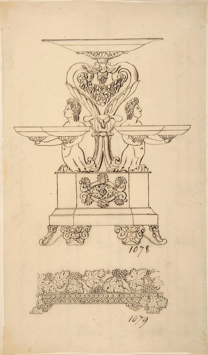 Design for a Candelabra — Anonymous, French, 19th century