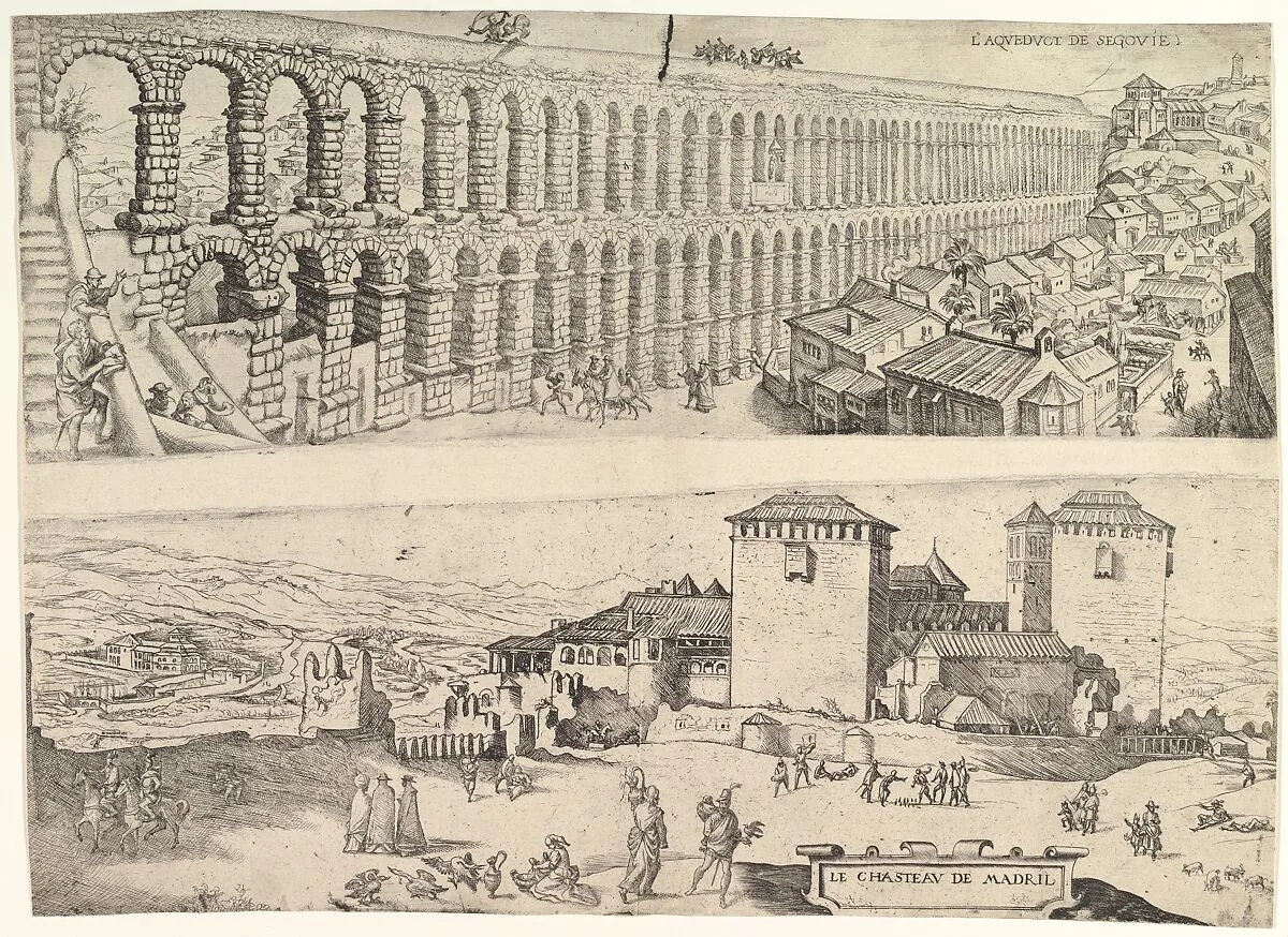 The Aqueduct at Segovia and The Castle of Madrid — Jan Cornelisz Vermeyen