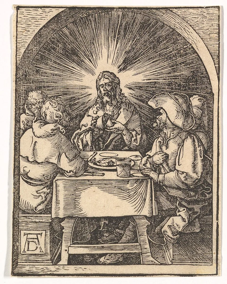 Christ in Emmaus, from The Small Passion (copy) — Albrecht Dürer|Johann Mommard