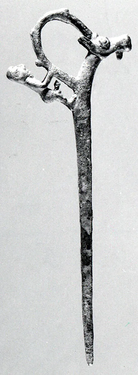 Pin with a nude male and an ibex — Unknown