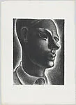 Head of a man facing right — Emilio Amero|George C. Miller