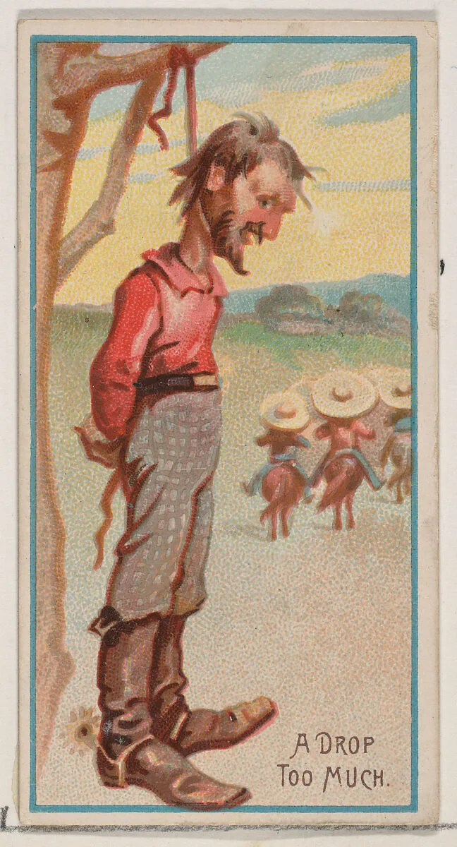 A Drop Too Much, from the Jokes series (N87) for Duke brand cigarettes — W. Duke, Sons & Co.|George S. Harris & Sons