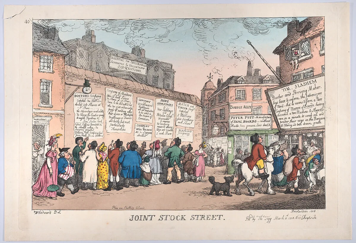 Joint Stock Street — George Murgatroyd Woodward|Thomas Rowlandson|Thomas Tegg